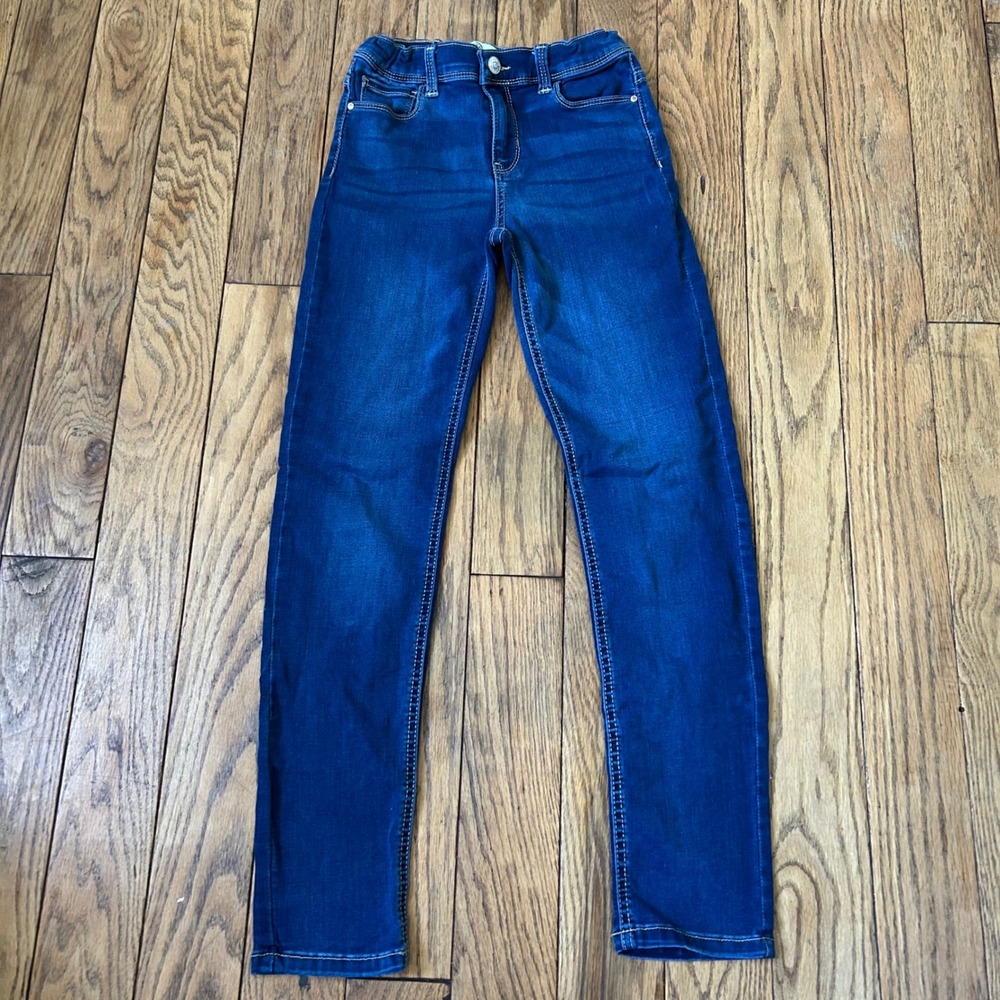 Jordache Girls Skinny Jeans Dark Wash Adjustable Waist Denim Size 12